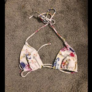 LPA Floral String Triangle Bikini Top